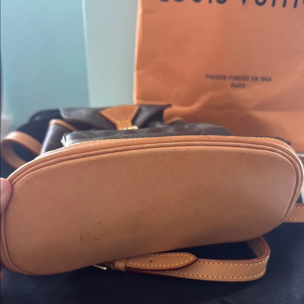 Louis Vuitton Monogram Backpack - Brown with Tan Trim